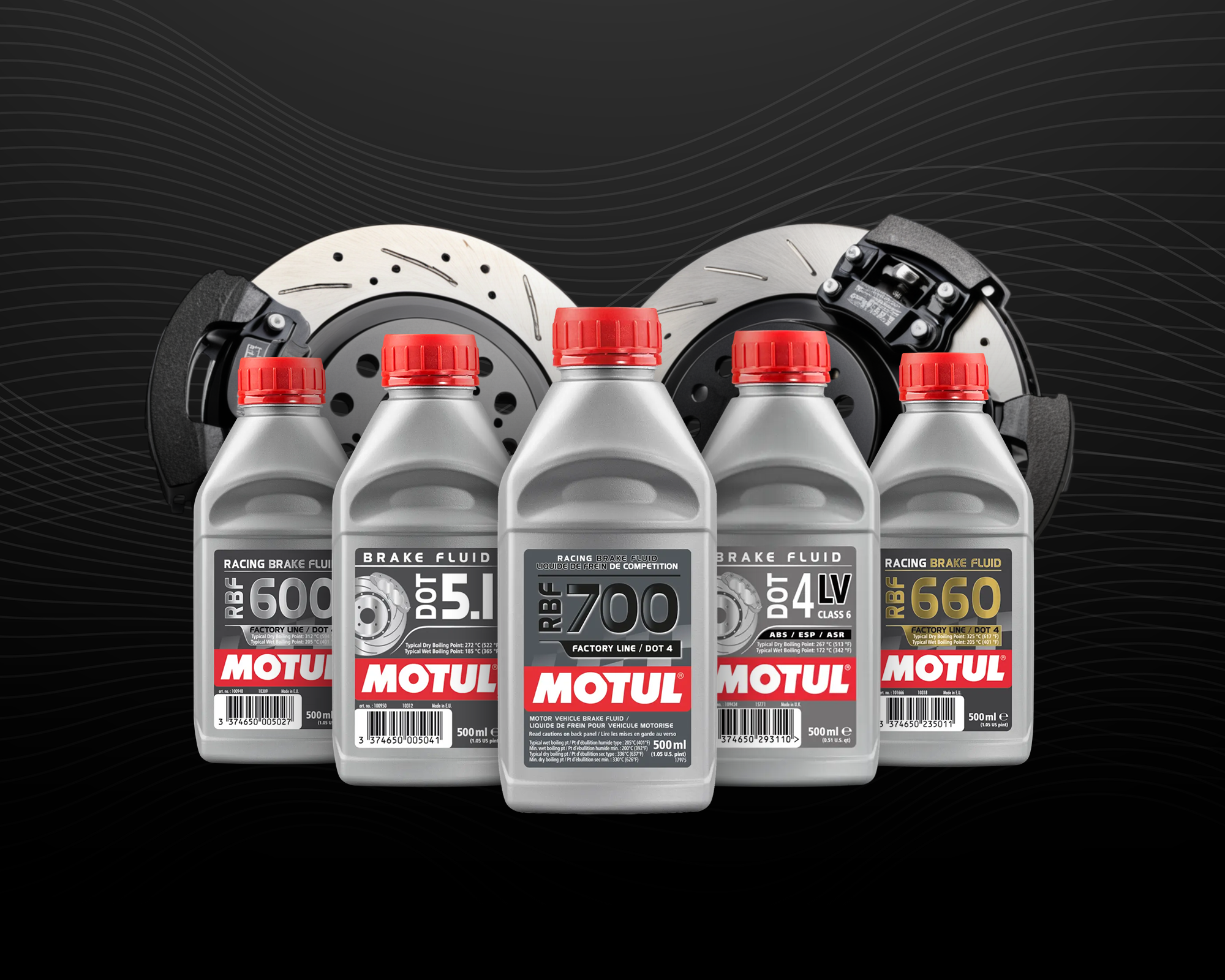 Fluidos de Travão Motul, Mobil e Castrol