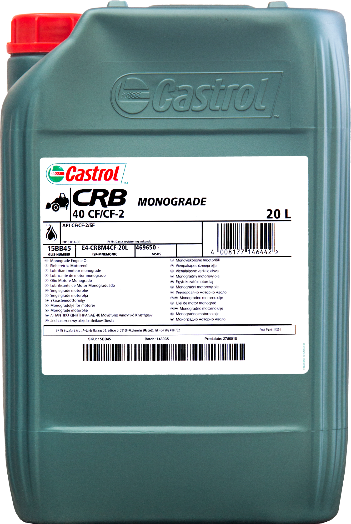 CASTROL CRB MONOGRADE 40 CF/CF-2